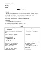 Giáo án Tiếng Việt 1 bài 92: Vần OAI OAY