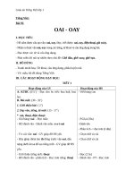 Giáo án Tiếng Việt 1 bài 92: Vần OAI OAY
