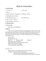 BỆNH án NGOẠI KHOA vỡ ruột non