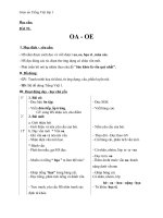 Giáo án Tiếng Việt 1 bài 91: Vần OA OE