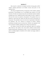 The effects of using games on efl students speaking performances in the classroom (tt) 