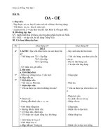Giáo án Tiếng Việt 1 bài 91: Vần OA OE