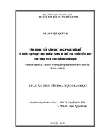 Vận dụng tiếp cận dạy học phân hóa để tổ chức dạy học học phần “sinh lí trẻ lứa tuổi tiểu học” cho sinh viên cao đẳng sư phạm
