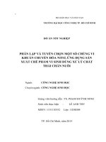 Phân lập và tuyển chọn một số chủng vi khuẩn chuyển hóa nitơ, ứng dụng sản xuất chế phẩm vi sinh dùng xử lý chất thải chăn nuôi 