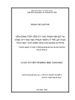 Vận dụng tiếp cận dạy học phân hóa để tổ chức dạy học học phần “sinh lí trẻ lứa tuổi tiểu học” cho sinh viên cao đẳng sư phạm