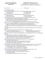 ĐỀ KIỂM TRA HỌC KÌ I  LỚP 11 NĂM HỌC 2017 – 2018. MÔN: LỊCH SỬ