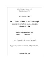 Phát triển doanh nghiệp trên địa bàn thành phố buôn ma thuột, tỉnh đăk lắk 