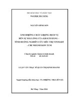 Ảnh hưởng chất lượng dịch vụ đến sự hài lòng của khách hàng   tình huống nghiên cứu siêu thị vinmart  chi nhánh kom tum 