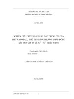 Nghiên cứu chế tạo và các đặc trưng từ của hạt nano fe3o4 chế tạo bằng phương pháp đồng kết tủa với tỷ lệ fe3+  fe2+ khác nhau 