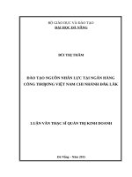 Đào tạo nguồn nhân lực tại ngân hàng công thương việt nam chi nhánh đắk lắk 
