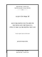Quản trị chuỗi cung ứng đối với mặt hàng giày thể thao của công ty nike tại thị trường việt nam