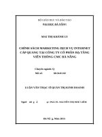 Chính sách marketing dịch vụ internet cáp quang tại công ty cổ phần hạ tầng viễn thông CMC đà nẵng 