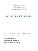 Báo các thực tập công ty du lịch - sự kiện Đội nhóm Việt - Đại học Hoa Sen