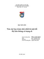 Tìm cây bao trùm nhỏ nhất từ một đồ thị liên thông có trọng số