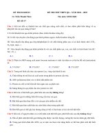 Đề thi thử THPT QG 2019   sinh học   gv trần thanh thảo   đề 17   có lời giải