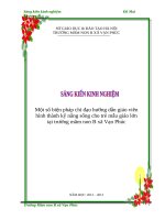 skkn một số biện pháp chỉ đạo hướng dẫn giáo viên hình thành kỹ năng sống cho trẻ mẫu giáo lớn tại trường mầm non  