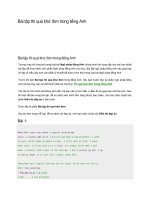 Bài tập thì quá khứ đơn trong tiếng anh