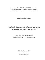 Thiết kế tối ưu hệ dẫn động cơ khí dùng hộp giảm tốc và bộ truyền đai 