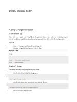 Động từ trong các thì đơn