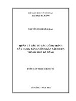 Quản lý đầu tư các công trình xây dựng bằng vốn ngân sách của thành phố đà nẵng 