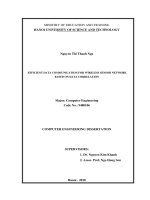 Nâng cao hiệu quả truyền dữ liệu trong mạng cảm biến không dây dựa trên tương quan dữ liệu 