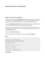 Bài tập thì hiện tại đơn trong tiếng anh