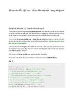 Bài tập câu điều kiện loại 1 và câu điều kiện loại 2 trong tiếng anh