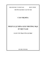 Pháp luật hòa giải thương mại ở việt nam