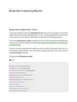 Bài tập danh từ ghép trong tiếng anh