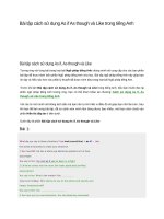 Bài tập cách sử dụng as if as though và like trong tiếng anh