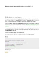 Bài tập cấu trúc have something done trong tiếng anh