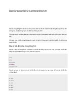 Cách sử dụng mạo từ a an trong tiếng anh