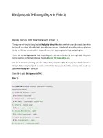 Bài tập mạo từ THE trong tiếng anh