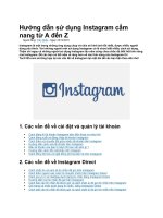 Hướng dẫn sử dụng instagram cẩm nang từ a đến z
