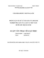 Pháp luật về xử lý tài sản của doanh nghiệp phá sản của lào và việt nam dưới góc độ so sánh