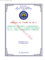 Đánh giá sự hài lòng của khách hàng về chất lượng dịch vụ tại trung tâm anh ngữ quốc tế AMES – chi nhánhthừa thiên huế 