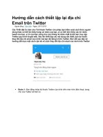 Hướng dẫn cách thiết lập lại địa chỉ email trên twitter