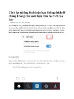 Cách lọc những bình luận bạn không thích để chúng không còn xuất hiện trên bài viết của bạn