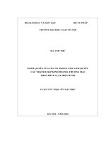 Thẩm quyền của tòa án trong việc giải quyết các tranh chấp kinh doanh, thương mại theo pháp luật hiện hành