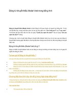 Động từ khuyết thiếu modal verb trong tiếng anh