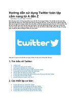 Hướng dẫn sử dụng twitter toàn tập cẩm nang từ a đến z