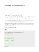 Bài tập mạo từ THE trong tiếng anh phần 4