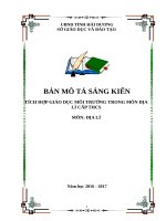 SKKN tich hop giao duc moi truong trong mon dia li THCS