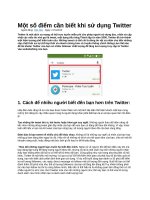 Một số điểm cần biết khi sử dụng twitter