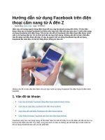 Hướng dẫn sử dụng facebook trên điện thoại cẩm nang từ a đến z