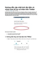 Hướng dẫn cập nhật ảnh đại diện và chỉnh sửa hồ sơ cá nhân trên twitter