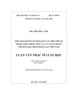Thế chấp quyền sử dụng đất của bên thứ ba trong hoạt động cho vay của ngân hàng thương mại theo pháp luật việt nam