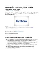 Hướng dẫn cách đăng kí tài khoản facebook mới nhất