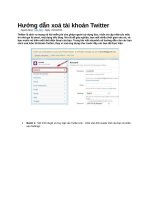Hướng dẫn xoá tài khoản twitter