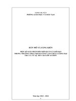 SKKN Một số giải pháp đổi mới quản lí chỉ đạo trong trường THCS nhằm nâng cao chất lượng giáo dục đại trà và tỉ lệ đỗ vào lớp 10 THPT